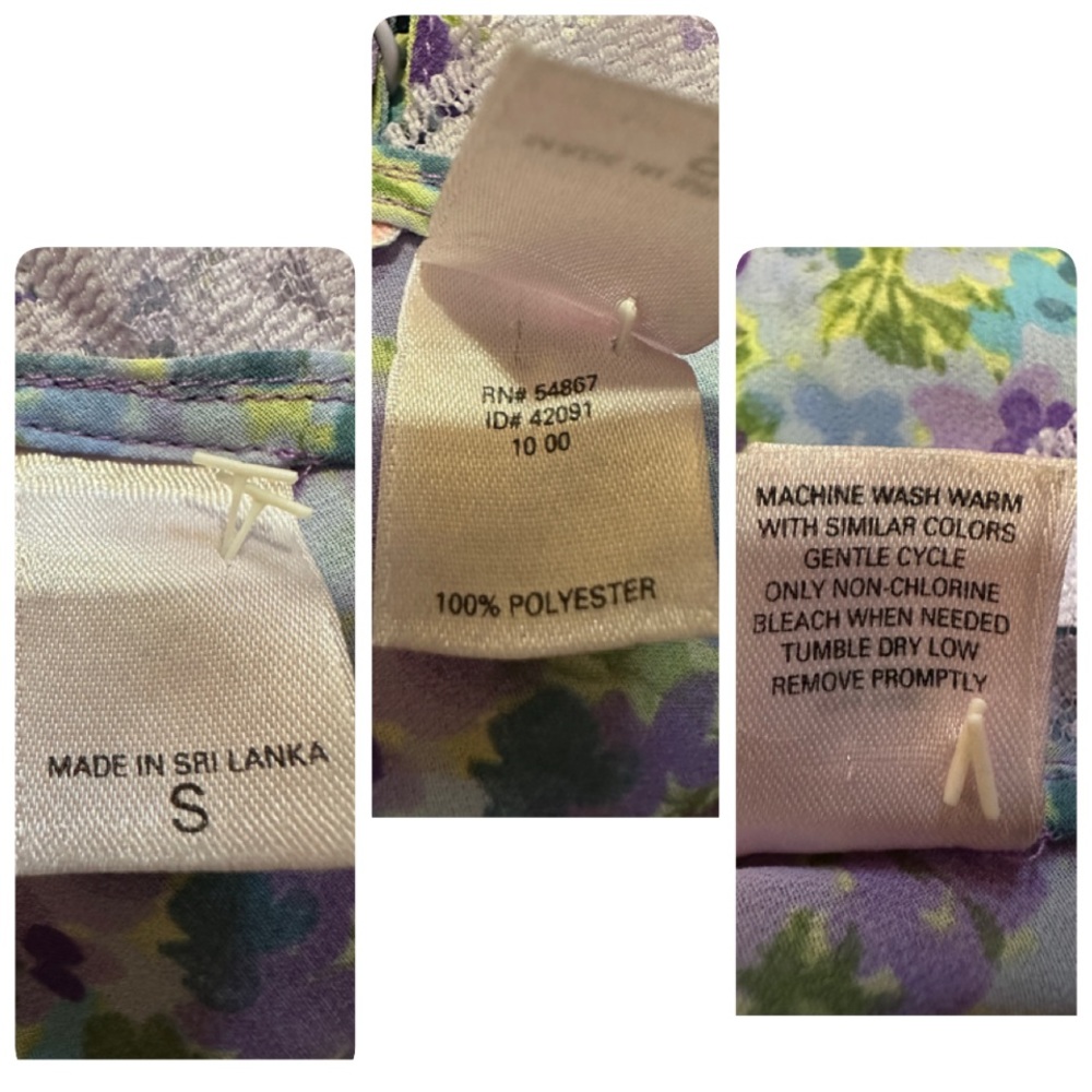 Victoria's Secret Semi Sheer Blue Floral One Piece Bodysuit Teddy Camisole Small - Picture 16 of 16